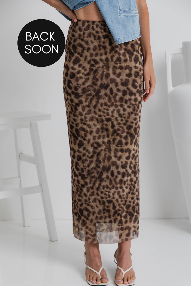 Taj Maxi Skirt - Leopard Print - The Self Styler