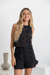 Kira Crochet Top - Black - The Self Styler