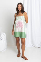 Palma Mini Dress - Palm Print - The Self Styler