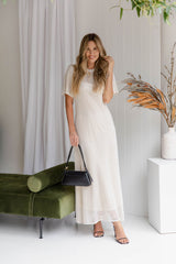 *FINAL SALE* Airlie Crochet Maxi Dress - Natural - The Self Styler