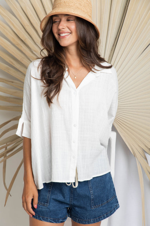 Hudson Shirt - White - The Self Styler