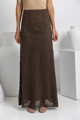 Florence Crochet Maxi Skirt - Mocha - The Self Styler