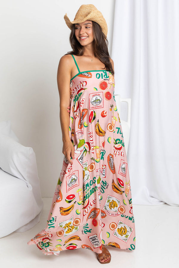 Rio Maxi Dress - Pink - The Self Styler