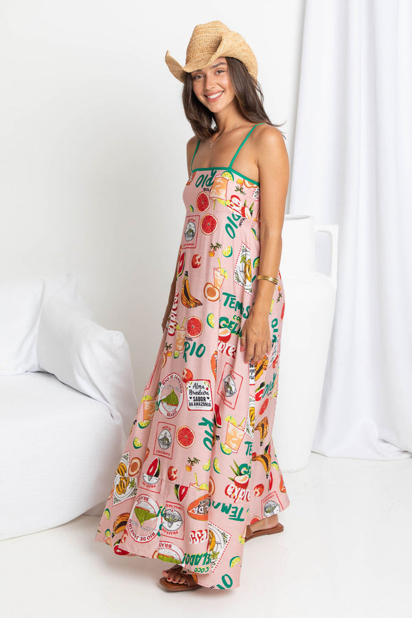 Rio Maxi Dress - Pink - The Self Styler