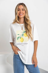 Amalfi Relaxed-Fit Tee - White - The Self Styler