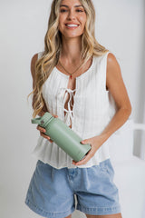 *LIMITED EDITION* Flynn 1L Water Bottle - Sage Green - Suni and Sol - The Self Styler