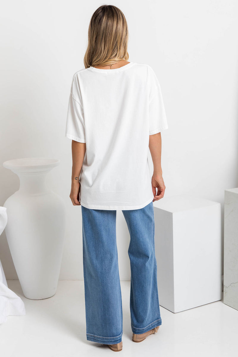 Amalfi Relaxed-Fit Tee - White - The Self Styler