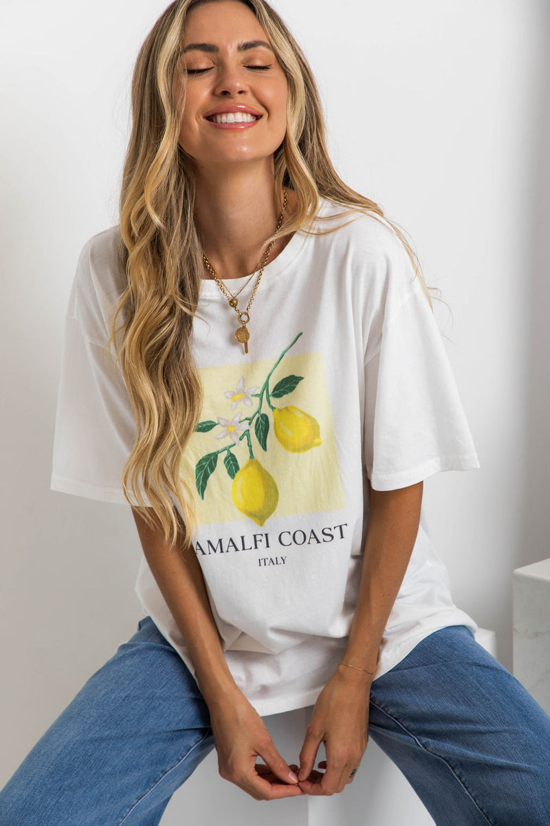 Amalfi Relaxed-Fit Tee - White - The Self Styler