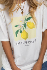 Amalfi Relaxed-Fit Tee - White - The Self Styler