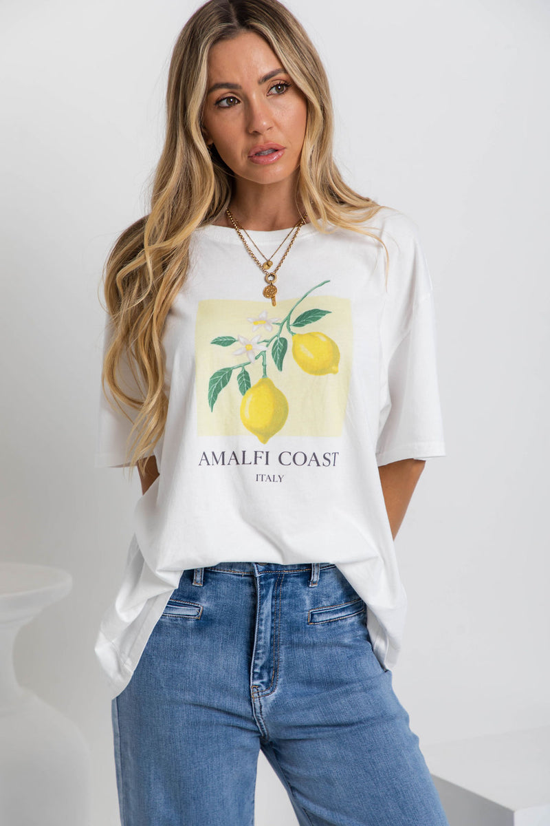 Amalfi Relaxed-Fit Tee - White - The Self Styler