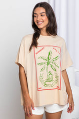 Siren Relaxed-Fit Graphic Tee - Mermaid Print - The Self Styler