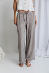 Ziggy Wide-Leg Pant - Taupe - The Self Styler