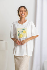 Amalfi Relaxed-Fit Tee - White - The Self Styler