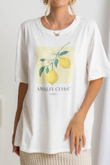 Amalfi Relaxed-Fit Tee - White - The Self Styler