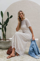 *FINAL SALE* Airlie Crochet Maxi Dress - Natural - The Self Styler