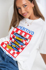 Sardinia Relaxed-Fit Graphic Tee - Sardine Print - The Self Styler