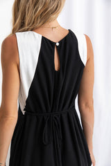 Carmen Maxi Dress - Black and White - The Self Styler