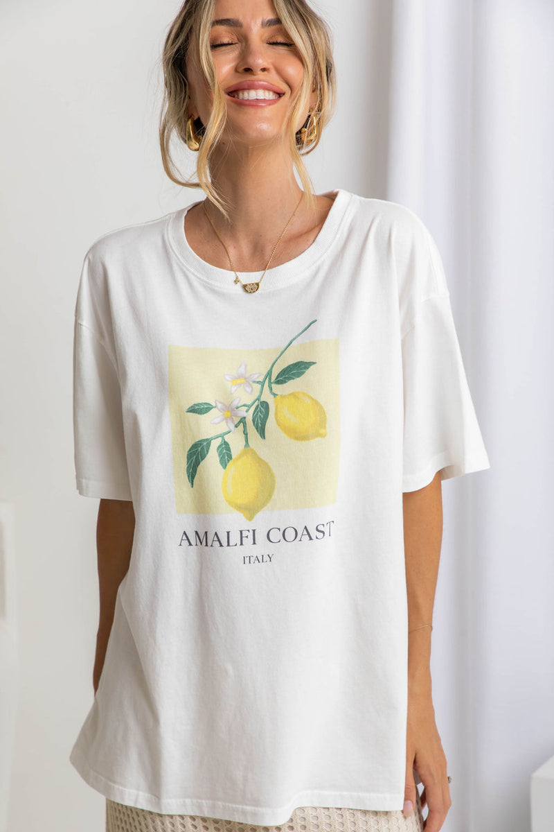 Amalfi Relaxed-Fit Tee - White - The Self Styler