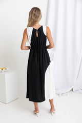 Carmen Maxi Dress - Black and White - The Self Styler