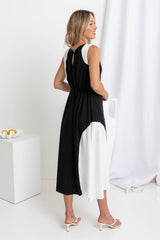 Carmen Maxi Dress - Black and White - The Self Styler