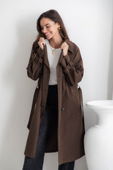 Tallon Trench Coat - Chocolate - The Self Styler