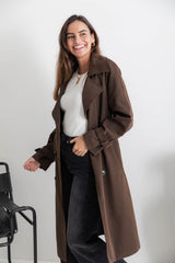 Tallon Trench Coat - Chocolate - The Self Styler