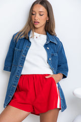 Koa Shorts - Red and White - The Self Styler