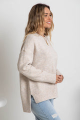 Ella Knit Jumper - Oatmeal Speckle - The Self Styler