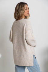 Ella Knit Jumper - Oatmeal Speckle - The Self Styler