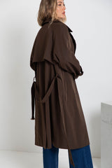 Tallon Trench Coat - Chocolate - The Self Styler