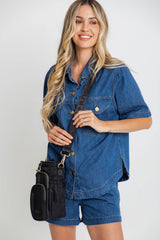 Willow Denim Shirt - Dark Wash - The Self Styler - The Self Styler