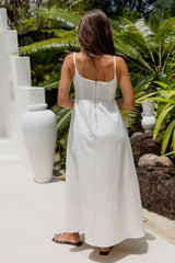 Anja Maxi Dress - White - The Self Styler