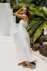 Anja Maxi Dress - White - The Self Styler