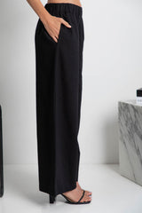 Revie Wide-Leg Pant - Black - The Self Styler