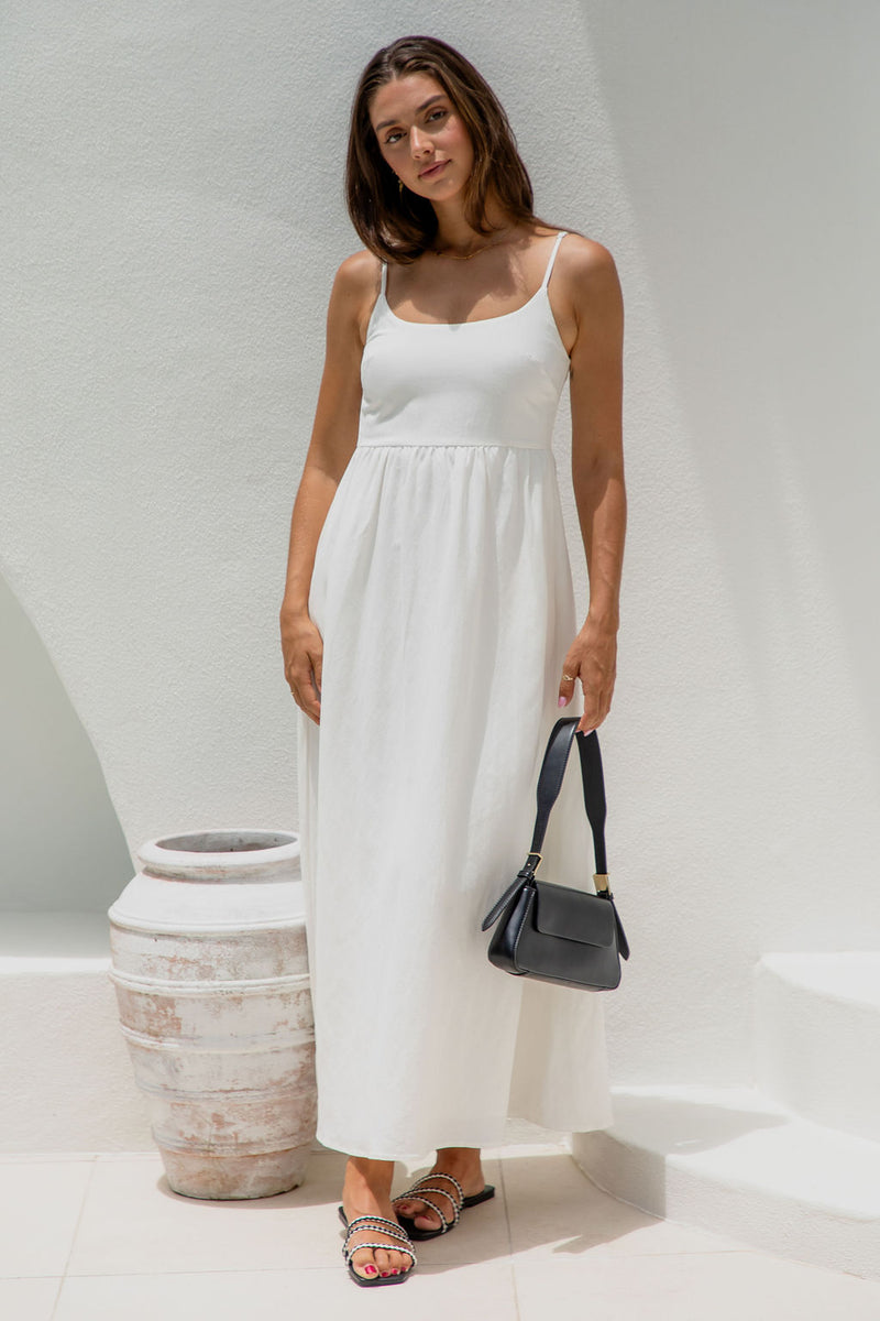 Anja Maxi Dress - White - The Self Styler