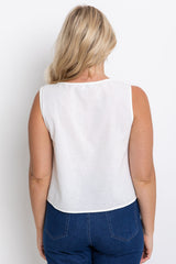 Tuscany Pleat Top - White - The Self Styler