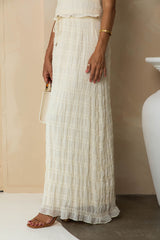 Aspen Maxi Skirt - Cream - The Self Styler