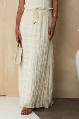 Aspen Maxi Skirt - Cream - The Self Styler