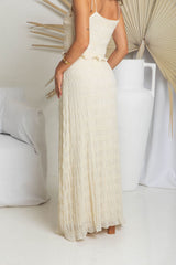 Aspen Maxi Skirt - Cream - The Self Styler