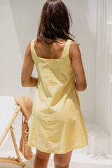 Zephyr Linen Dress - Yellow - The Self Styler