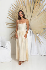 Sandy Maxi Dress - Cream - The Self Styler