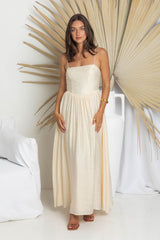 Sandy Maxi Dress - Cream - The Self Styler