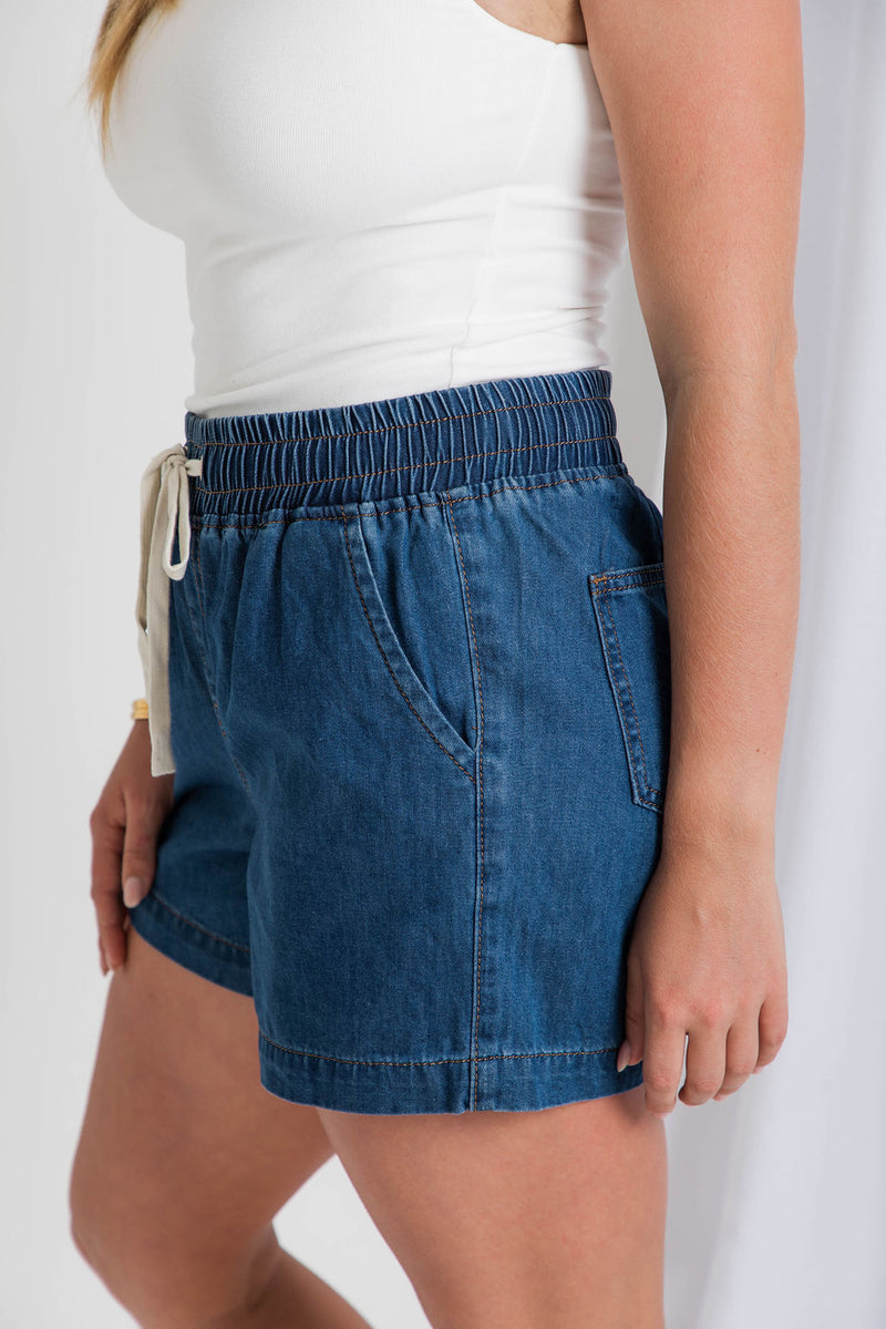 Sydney Denim Shorts - Dark Wash - The Self Styler - The Self Styler