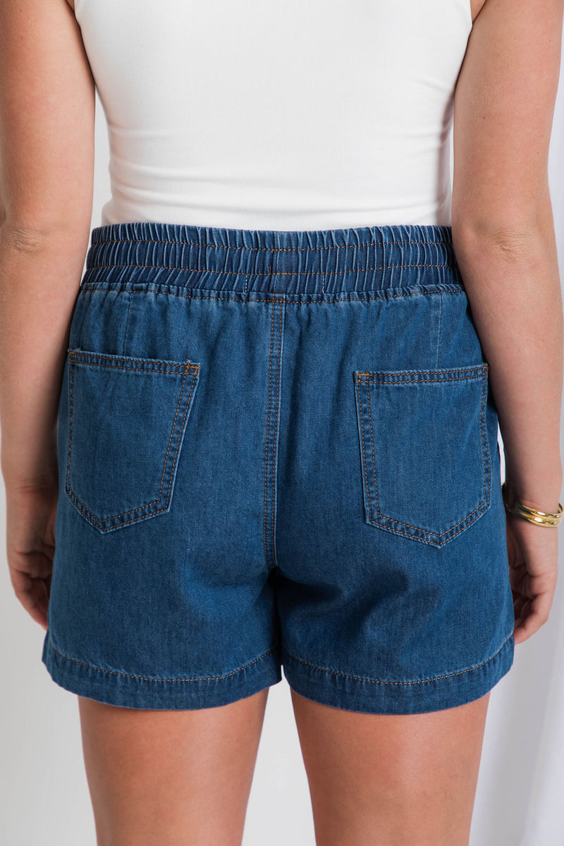 Sydney Denim Shorts - Dark Wash - The Self Styler - The Self Styler