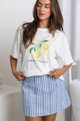 Amalfi Relaxed-Fit Tee - White - The Self Styler