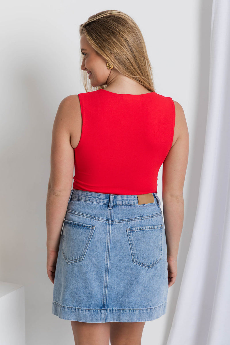 Vera Tank Top - Red - The Self Styler