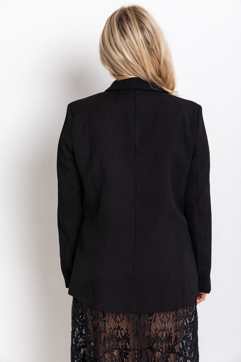 Raffa Blazer Jacket - Black - The Self Styler