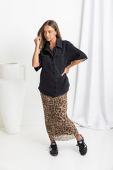 Taj Maxi Skirt - Leopard Print - The Self Styler