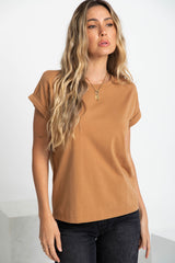 Alfie Basic Tee - Caramel - The Self Styler