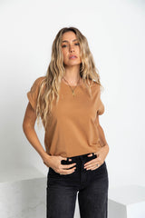 Alfie Basic Tee - Caramel - The Self Styler